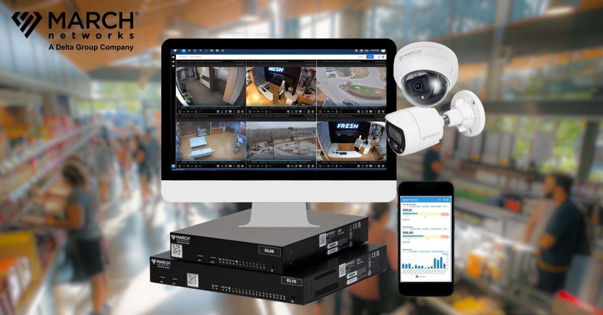 March Networks Command Enterprise — sentralisert videoplattform med kameraoversikt